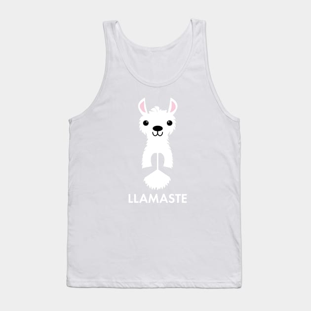 LLAMASTE: Funny Namaste Lama Alpaca Shirts & Gifts for Yoga Lovers Tank Top by teemaniac